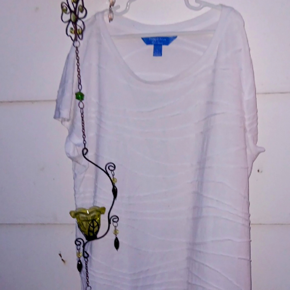 White Short Sleeve Women's Top